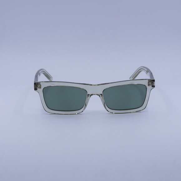 Saint Laurent SL461 BETTY 015 Sunglasses Green Rectangle Frame, Green Lenses - Picture 3 of 13